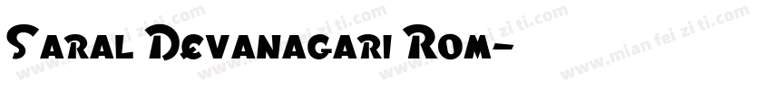 Saral Devanagari Rom字体转换
